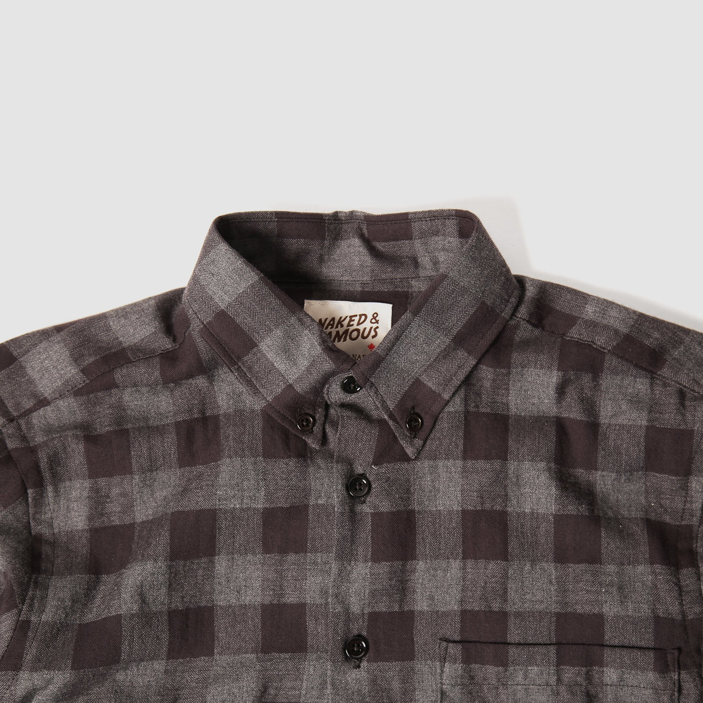Regular Shirt - Herringbone Check - Black
