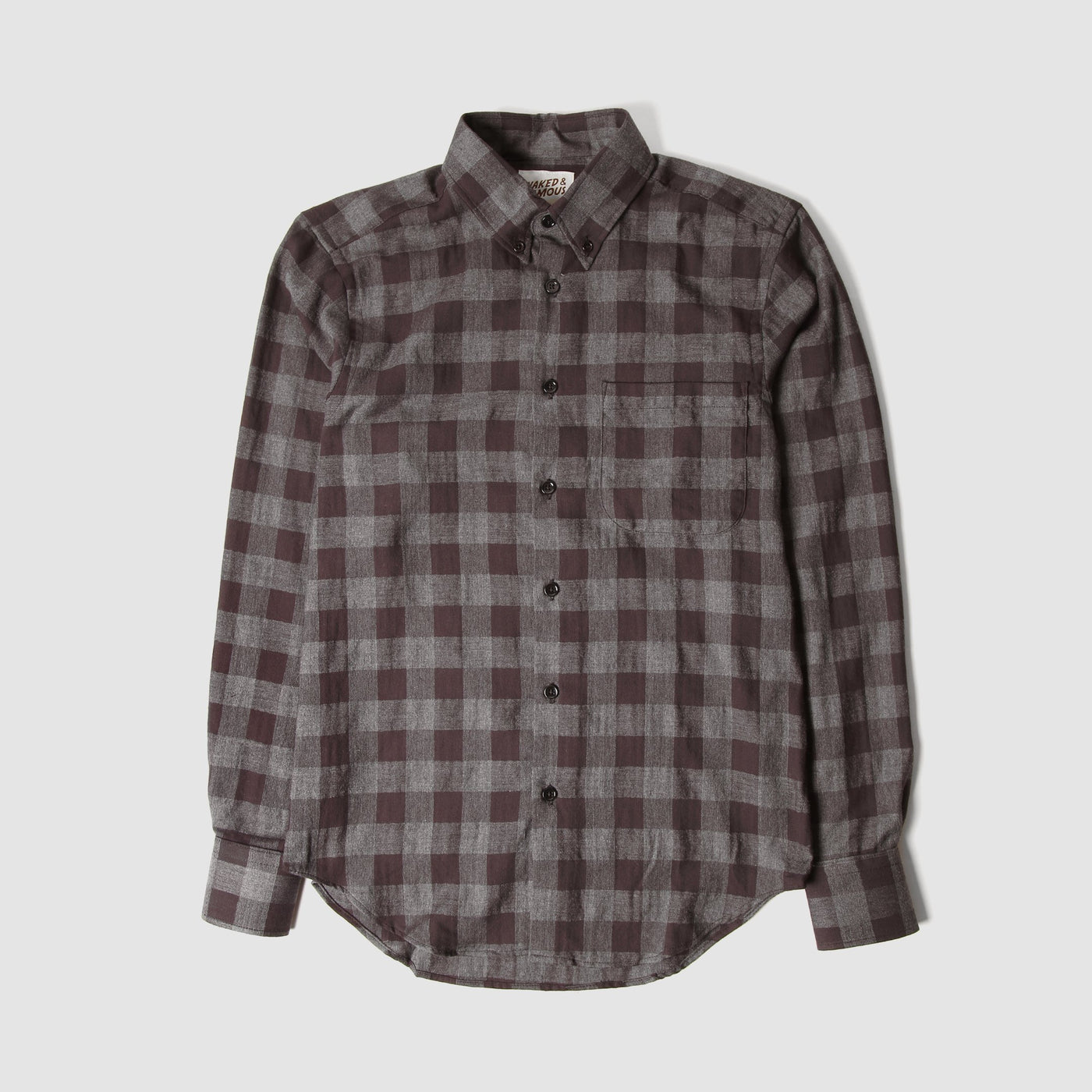 Regular Shirt - Herringbone Check - Black