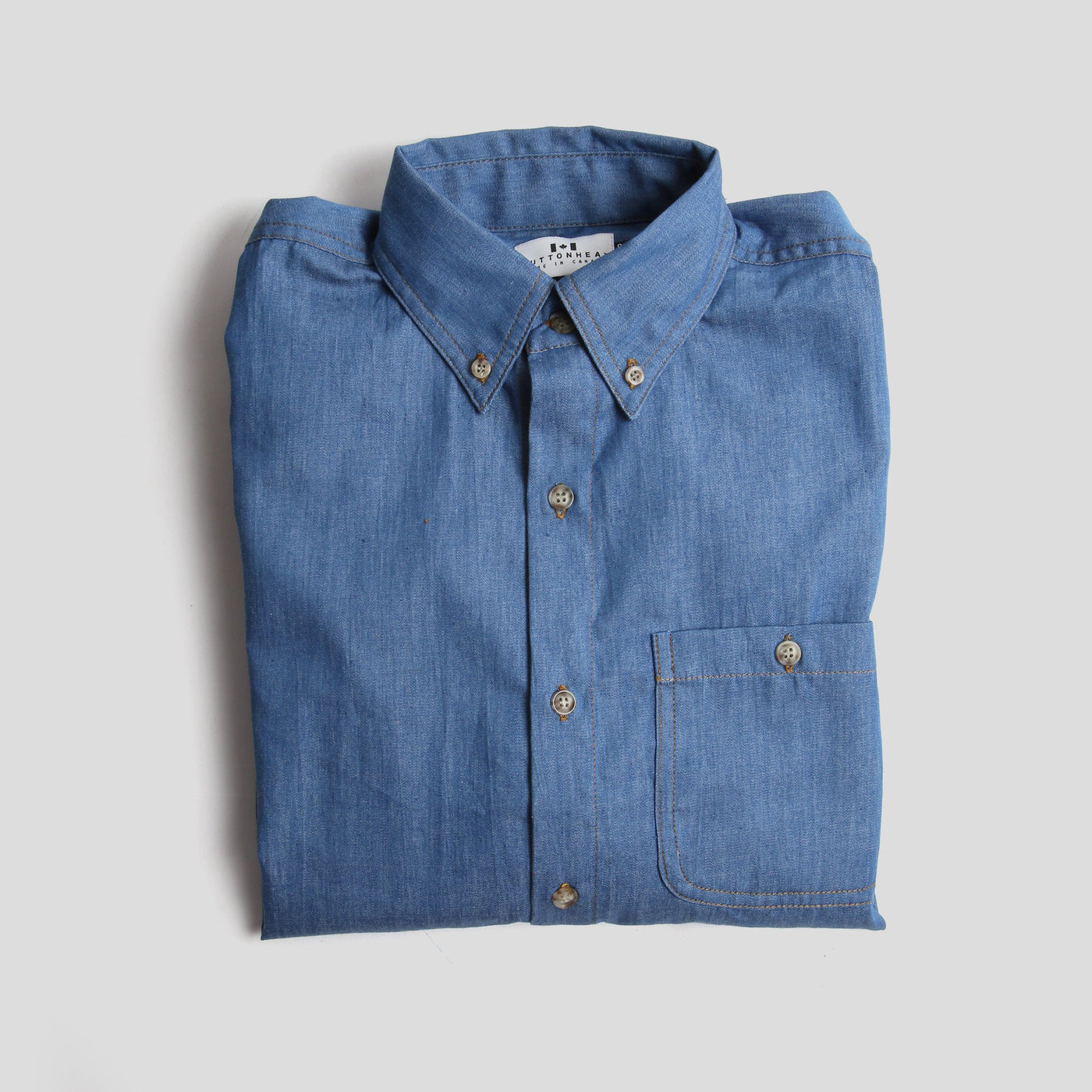 Long Sleeve Button Down - Denim (New)