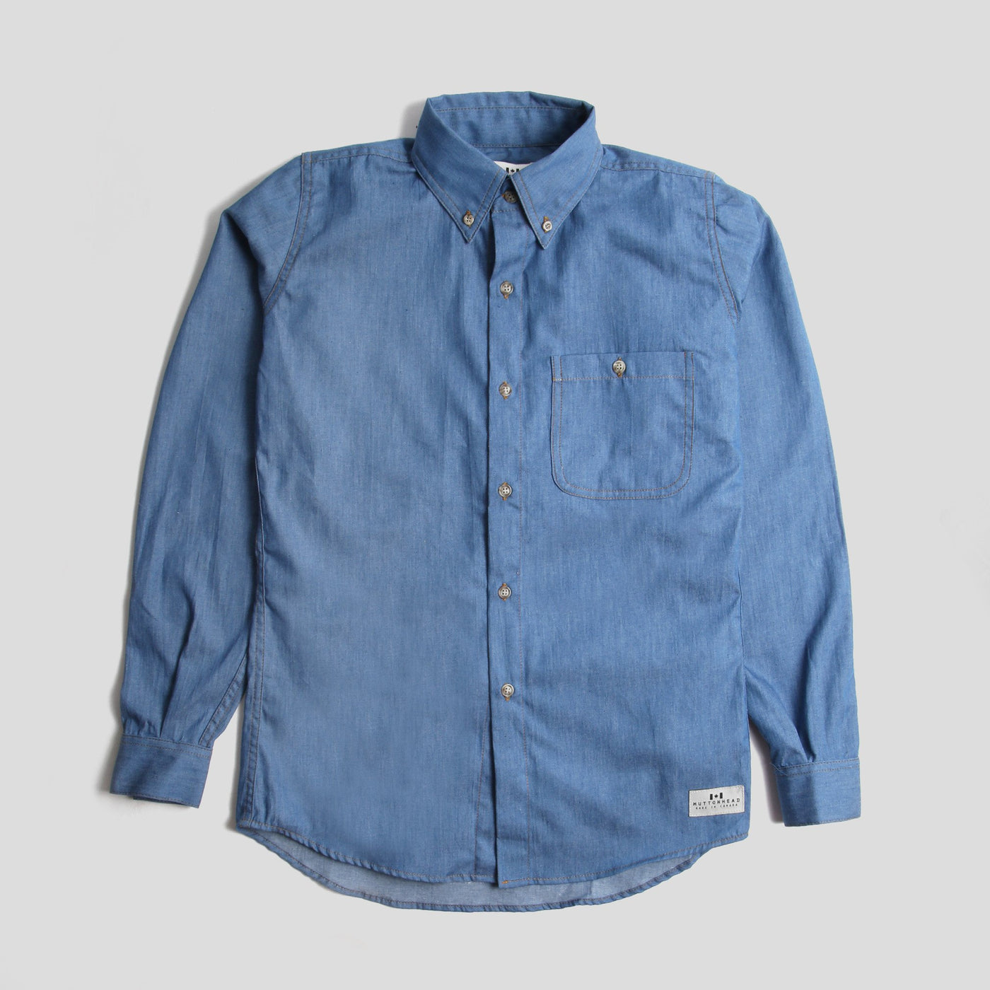 Long Sleeve Button Down - Denim (New)