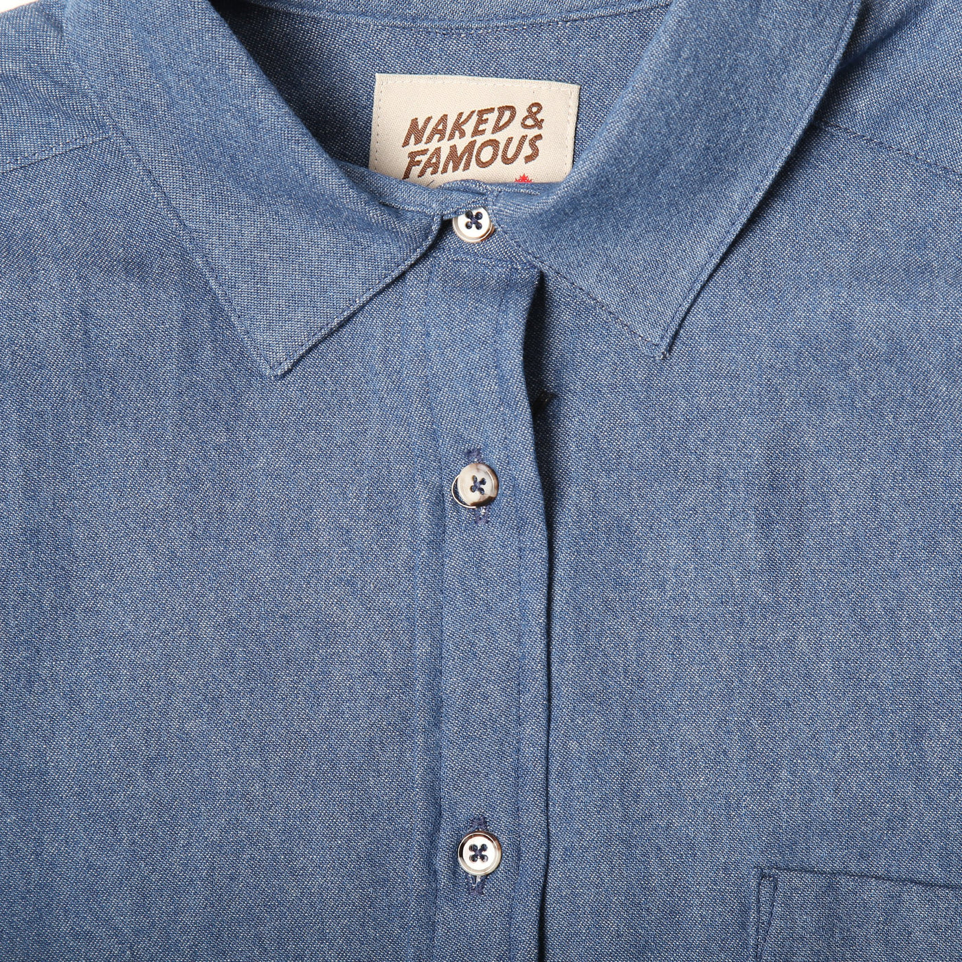 Women's Easy Shirt - 5.5oz Denim Bleached - Pale Indigo