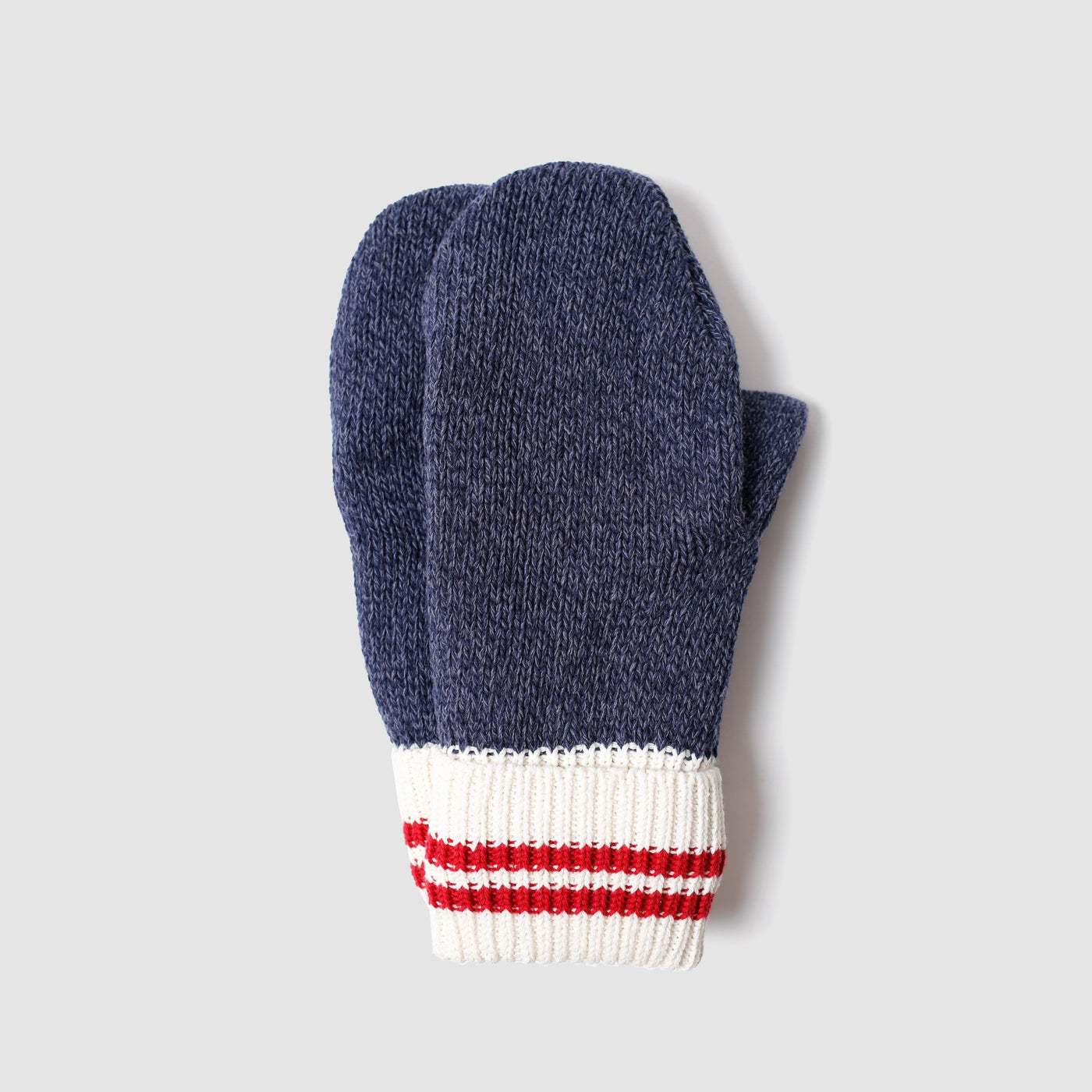 Sock Knit Mitts - Blue Tweed