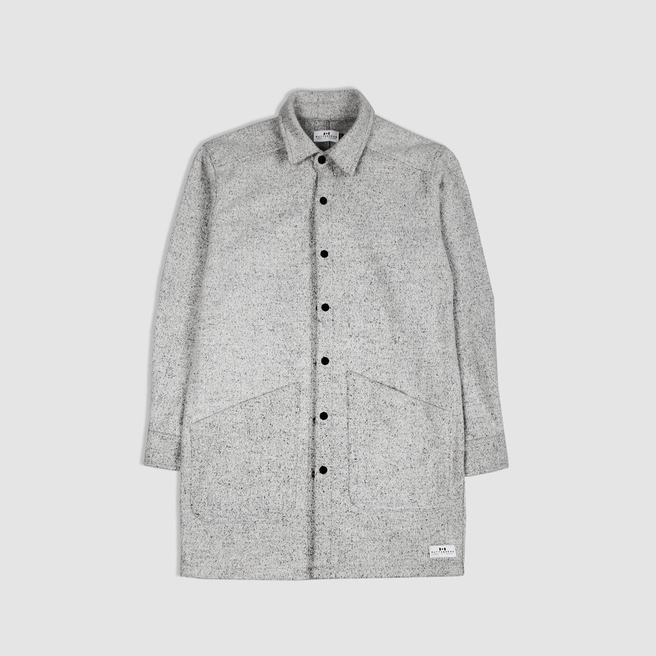 Wool Over Coat - Charcoal Marl